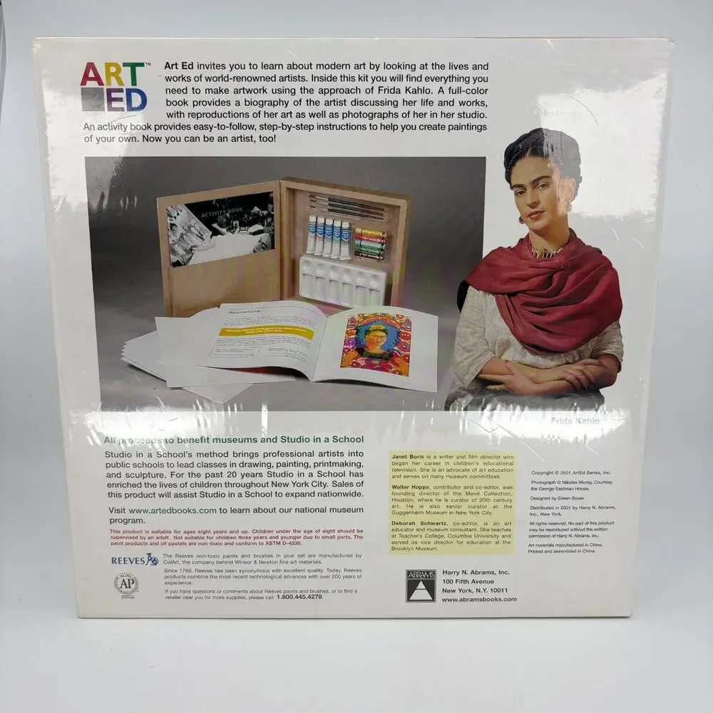 Art Ed Frida Kahlo Books And Kit Janet Boris Sealed Abrams Paint Art Set